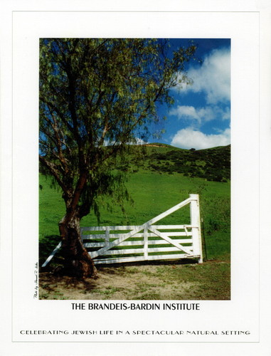 The Brandeis-Bardin Institute, celebrating Jewish life in a spectacular natural setting, picture of gate