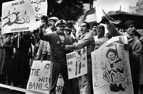 Anti-Khomeini demonstrators