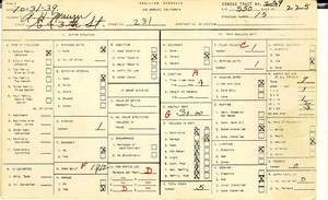 WPA household census for 231 E 43RD, Los Angeles