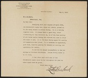 Letter signed by Luther Burbank to Mr. A. B. Swain