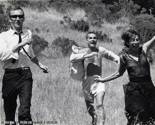Anna Halprin, John Graham, and A.A. Leath in "A Meadow Happening," 1965