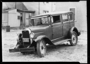 1928 Chevrolet sedan, O.W Paegel - assured, W. Lebovitz - owner, Southern California, 1934