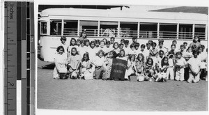 St. Anthony's fifth graders on a picnic, Kalihi, Honolulu, Hawaii, 1937