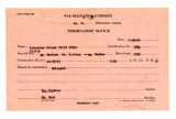 Termination notice, Form WRA-114, Katherine Mikami