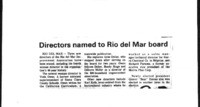Directors named to Rio del Mar board