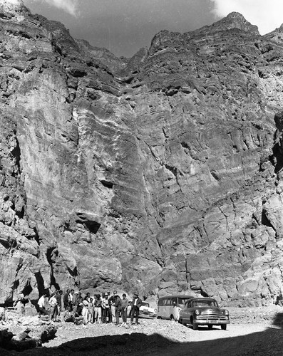 Students and teachers at Titus Canyon