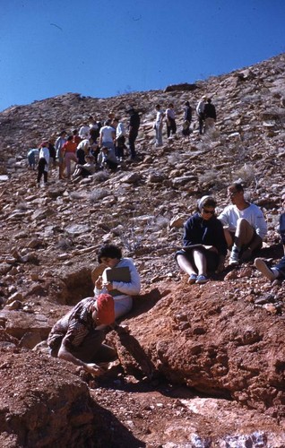 Examining the terrain at Death Valley