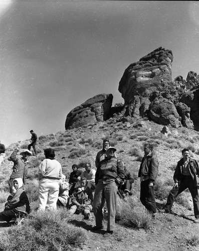 Students and teachers in the hills of Death Valley