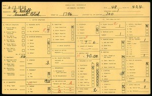 WPA household census for 1706 SUNSET BLVD, Los Angeles