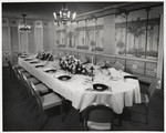 [Interior general view banquet table Wilshire Beverly Hotel, 9500 Wilshire Boulevard, Beverly Hills]