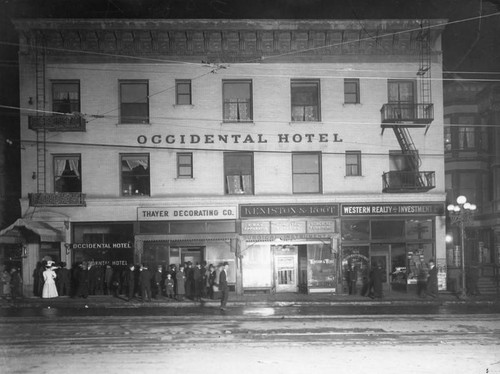 Occidental Hotel at night