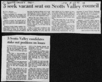 3 seek vacant seat on Scotts Valley council