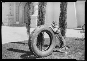 Dog and Victor Tire, Bershon Tire, Southern California, 1927