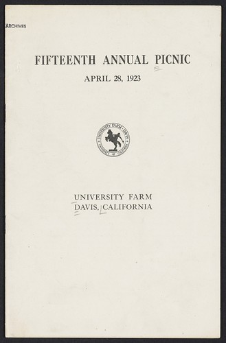 Picnic Day program 1923