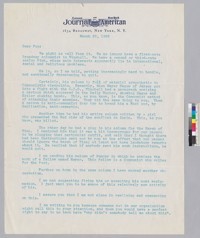 Letter from William Randolph Hearst, Jr. to William Randolph Hearst regarding Walter Winchell