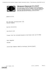 [Letter from Rajesh to Sue Schiavetta regarding the attached stock list]