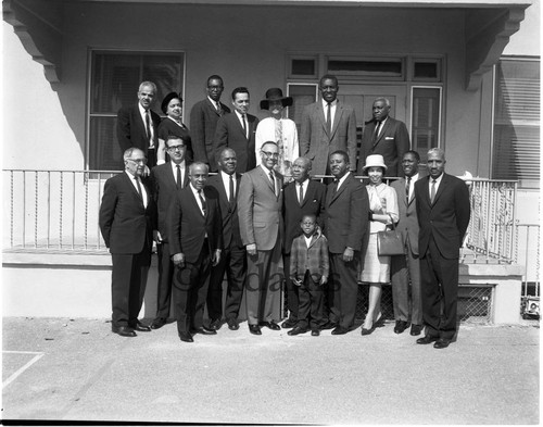 Gilbert Lindsay and civil rights leaders, Los Angeles, 1964