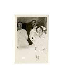Dr. Robert Reeve Dockweiler and two nurses