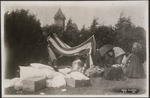 [Refugees in makeshift camp. Golden Gate Park?]