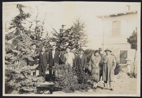 Group photograph outside home
