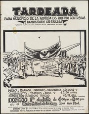Tardeada Para Beneficio De La Familia De Rufino Contreras y Campesinos En Huelga