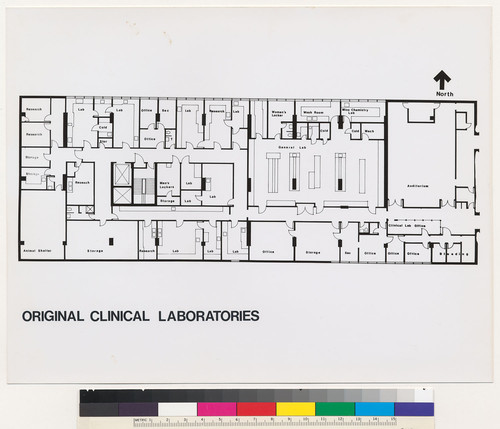 Mt. Zion Hospital and Medical Center, Original Clinical Laboratories, floor plan, San Francisco, c. 1980