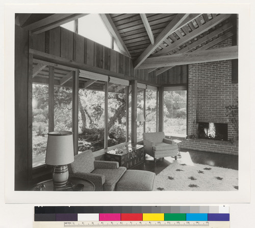 Delcina Bair Residence, interior, Mill Valley, c. 1955