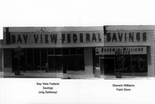 Bay View Federal Savings and Sherwin Williams Paint Store on Grand Avenue