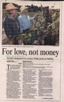 For love, not money