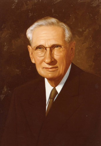 Portrait painting of George Pepperdine late in life