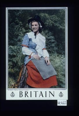 Wales - Girl in national costume. Britain. Travel Association Photograph. Published by the Travel Association of Great Britain and Northern Ireland