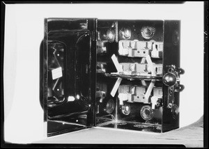 Combination fuse cabinet, double throw switch, Southern California, 1932