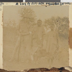 Lt. Irvine and game birds, Dodoma, Tanzania, July-November 1917