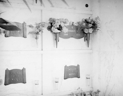 Vaults at the Hollywood Cemetery