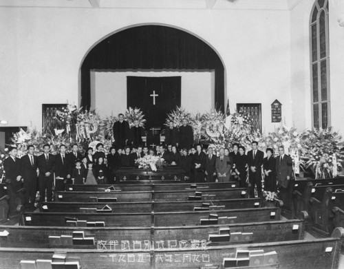 Funeral service at the Los Angeles Union Church