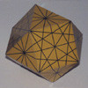 Cuboctahedron with great circle lines marked model