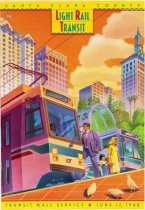 Santa Clara County Light Rail Transit - Transit Mall Service poster
