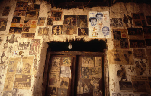 Pictures on a wall, San Basilio de Palenque, 1976
