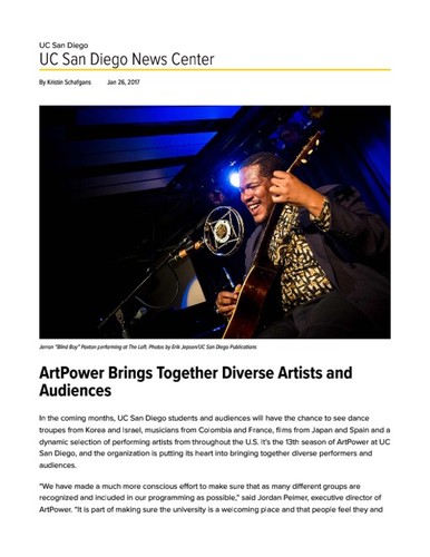 ArtPower Brings Together Diverse Artists and Audiences