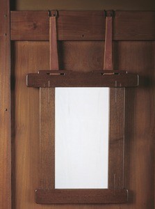 Framed wall mirror of Honduras mahogany