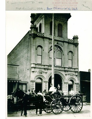Stockton - Fires and Fire Prevention Before 1900: Cleveland Fire Company Number 3, first chemical engine in state
