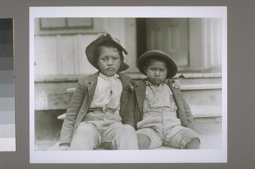 Two small boys: Charles Peter and Amos Little