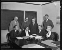 Board of Education meeting, Los Angeles, 1935