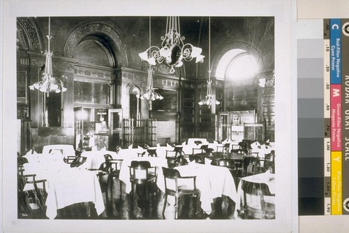 View of dining room in the Palace Hotel