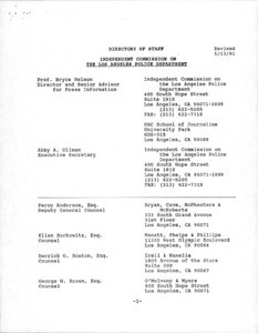 Lists: Commission / staff (public), 1991-05-31