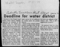 Deadline for water district