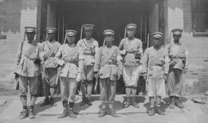 After the fightings in August 1932, guards were established at the mission station, day and nig