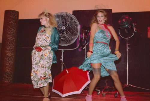 Fashion models, stage show