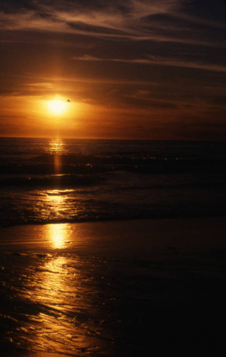 Sunset, Santa Monica beach