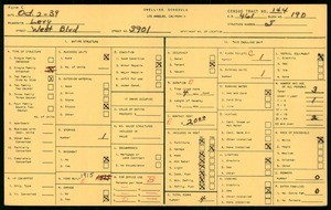 WPA household census for 3901 WEST BLVD, Los Angeles County